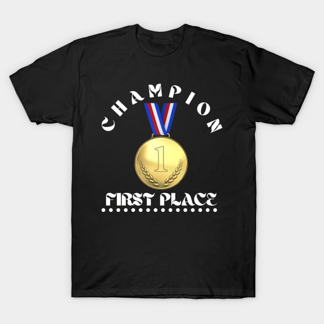 Gold Medal T-Shirt by Jo3Designs